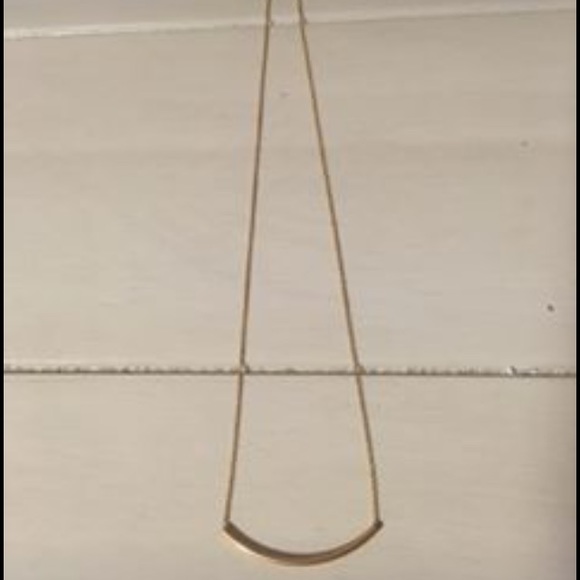 Curved gold plated necklace - Picture 1 of 1